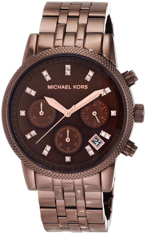 Michael Kors MK5547 Ritz Brown Dial brown IP Stainless 